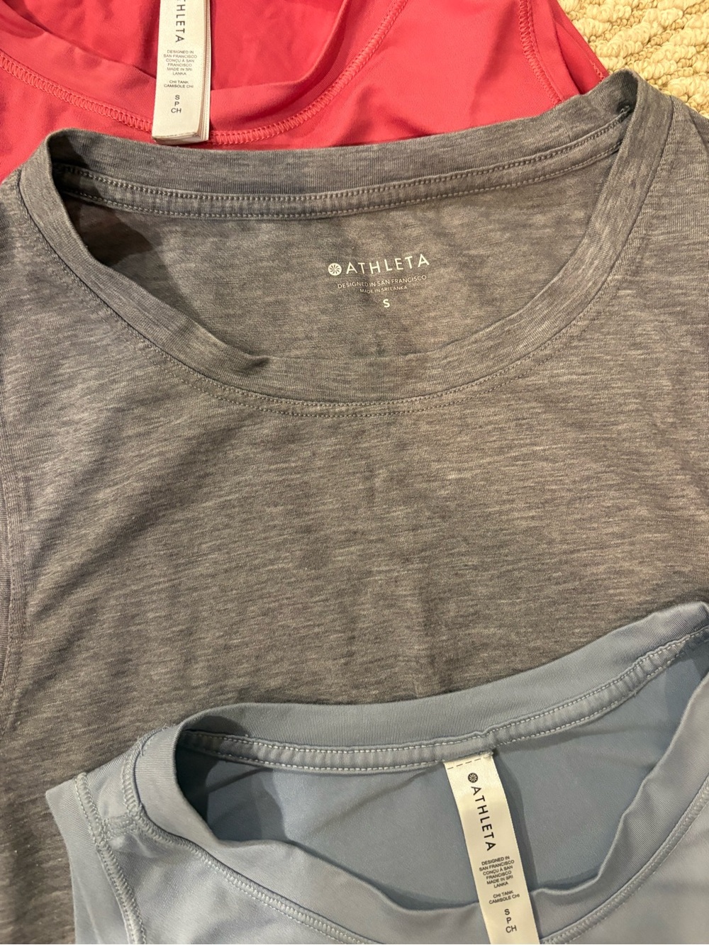 Bundle 3 Athleta Women's Scoop Neck Performance Tanks all size S